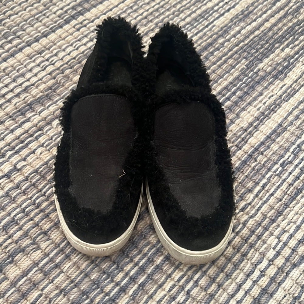 Vince fur trip slip on skewers